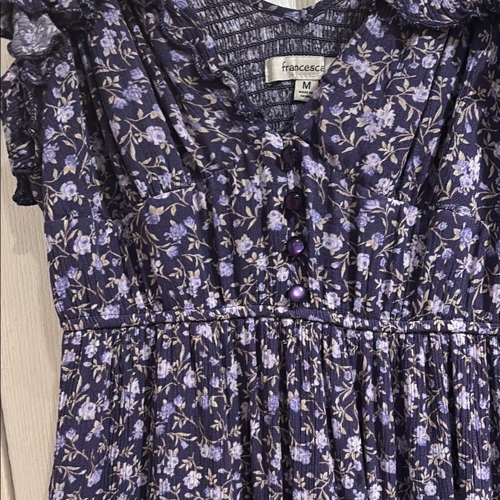 Francesca Floral Purple Maxi Dress - Picture 7 of 7